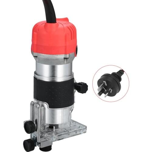 220V 800W Trim Router 30000r/min with Transparent Base Edge Guide Wood Laminate Electric Trimmer Compact Palm Router Corded