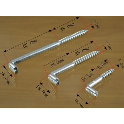 6X65 screw L shape photo frame hanger hooker selftapping electrical box wall fastener flat with sloted head wood bolt 6X100mm