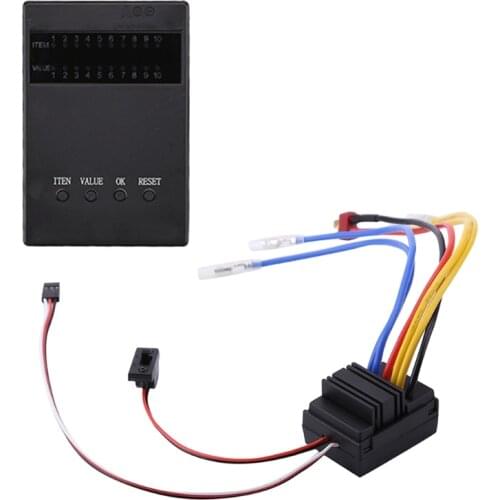 80A Double Motor Brushed ESC Speed Controller for 1/8 RC Cars w Programming card M89B