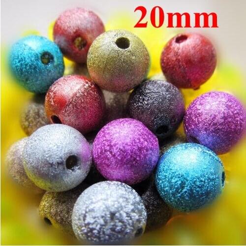 110PCS/Lot Mixed Color 20MM Acrylic Stardust Beads, Acrylic Chunky Spacer for Chunky Jewelry