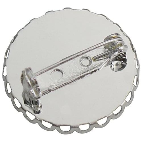 Beadsnice Brass Brooch Base Fit 25mm Round Blank Bezel Tray Jewelry Making Accessories 11789