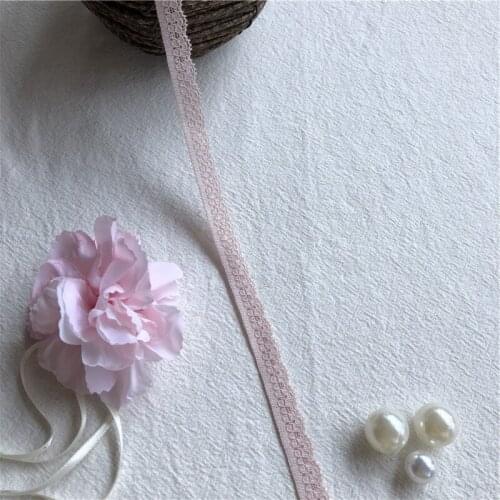 1cmS1387 Pale pink lace fabric Webbing Decoration packing Material Sweet heart