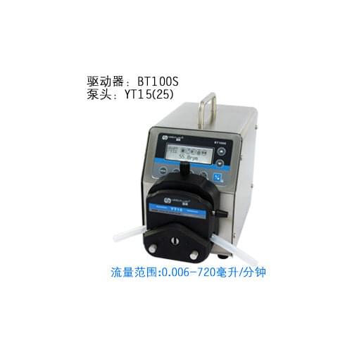 BT100S YT25 Lab Low Flow Precise Variable Speed Electric Peristaltic Dosing Pump Liquid Fluid Pumps 0.17-720ml/min