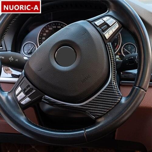 Carbon Fiber Color Steering Wheel Frame Decoration Cover Trim For BMW F10 F07 F01 5/7 Series 5GT Car Styling Interior