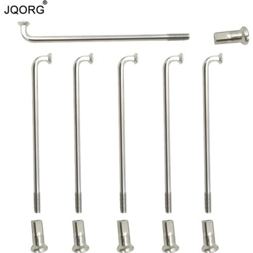 Diameter 3.2 mm 304 Stainless Steel J-bend Electric Bike Wheel Spokes With Brass Nipples Length In 60-250mm Range Be Customized