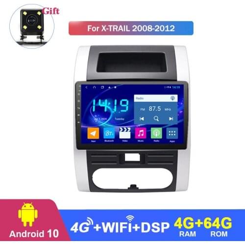 For nissan x-trail 2008 2009 2010 2011 2012 Android10 GPS Navigation Touchscreen Quad-core Car Radio Built-in CarPlay and dsp