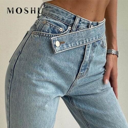 High Waist Jeans Women Wide Leg Pants Mom Jeans Femme Black Blue Woman Trousers 2021 Pantalones Spodnie Damskie
