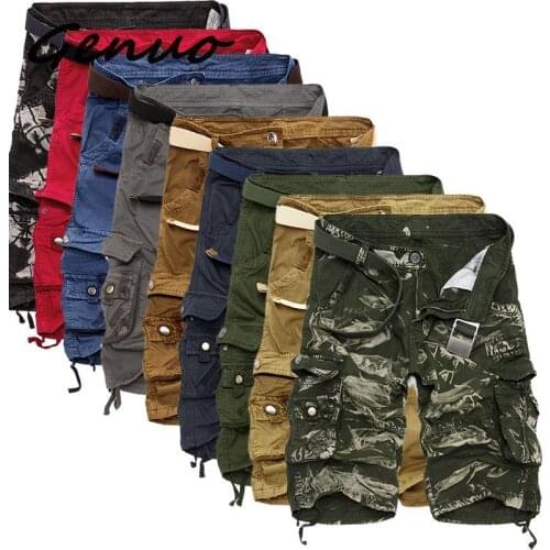 Genuo Shorts Men Cool Camouflage Summer Hot Sale Cotton Casual Men Short Pants Brand Clothing Comfortable Camo Men Cargo Shorts