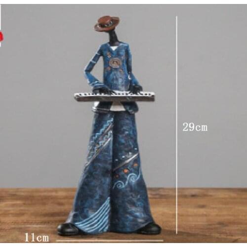 Creative Character Sculpture Decoration Art Music Rock Band Model Cafe Wine Cabinet Home Living Room Decoration