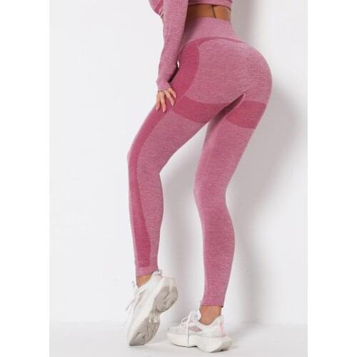 SVOKOR Stripe Fitness Leggings Women Seamless Push Up Leggings Elastic Sexy Workout Gym Pants Female Jeggings