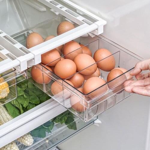 1/4/8 Compartment Multi-function Drawer Storage Box Organizer for Refrigerator