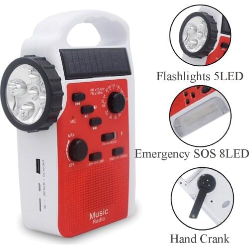 Outdoor Flood Light Solar Panel Lamps Flashlights Powerful Torch Rechargeable USB Power Bank Dynamo Lamp With Bluetooth Speaker