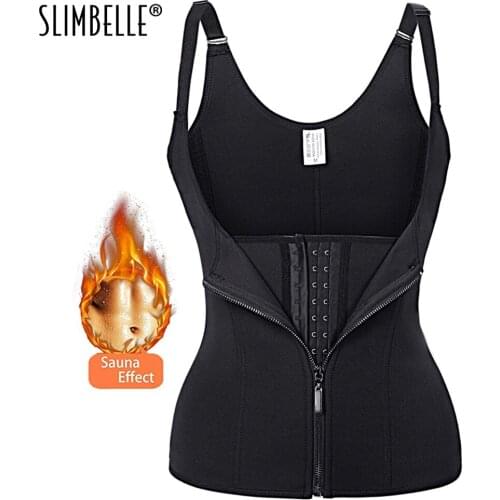 Neoprene Sauna Sweat Vest Waist Trainer Cincher Slimming Trimmer Corset Workout Thermo Push Up Body Shaper For Women