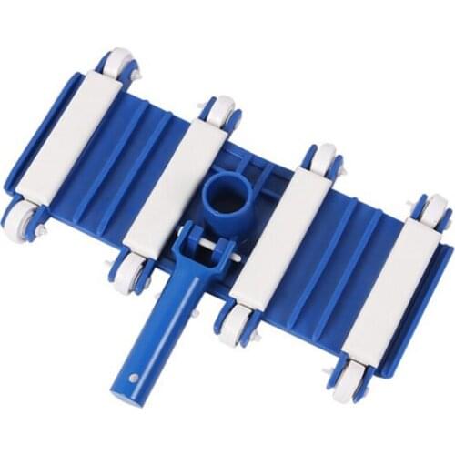 Swimming Pool Bottom Suction Head with Pulley Blue and White Suction Pool Head Swimming Pool Cleaning Tool