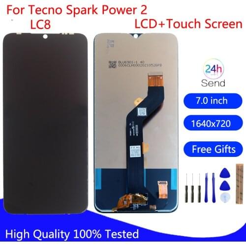 Original For Tecno Spark Power 2 Display LC8 LCD Touch Screen Digitizer Assembly For Tecno Spark Power 2 LCD Display Parts