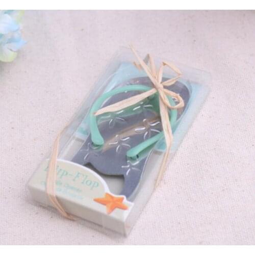 Flip Flop Bottle Opener Wedding Favors Beach Theme Openers Bridal Shower Party Event Favors Blue Pink Color LX1147