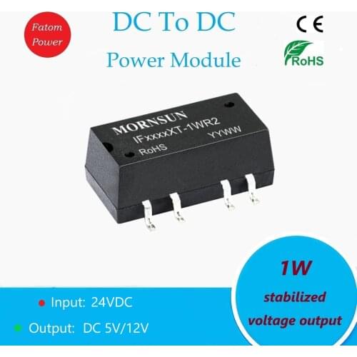 24VDC To DC 5V 12V 1W Step-Up Converter Boost regulator Chip Step Down IC Voltage Stabilizing Isolated 3000V SMD