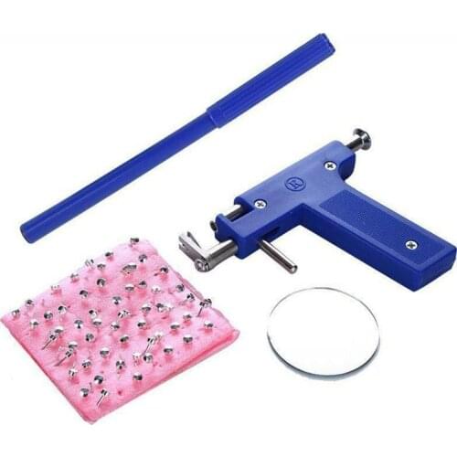 Professional Piercing Gun Tools Kit Ear Stud steel Gold Earring Ear Nose Navel Body Piercing Gun Set No Pain Safe Sterile