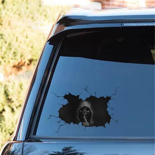 Happy Halloween Horror Wall Stickers Car Window 3D Sticker Skull Decorative Halloween Trick Home Decoration Decal Decor Party