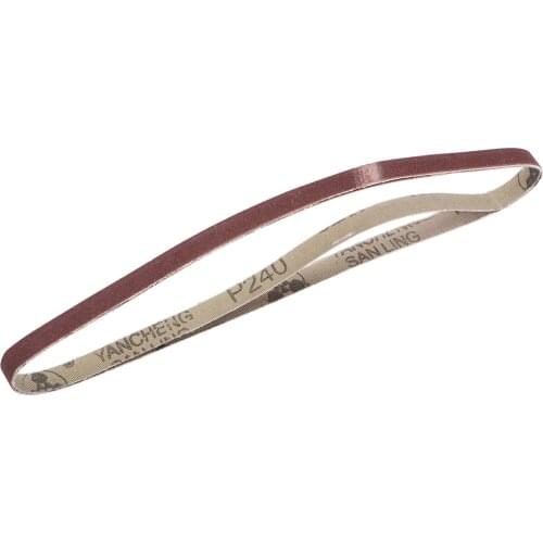 Uxcell 2pcs 3/8-inch X 21-inch(9mm X 533mm) Sanding Belt 240 Grit Aluminum Oxide to wood, plastic, fiberglass metals