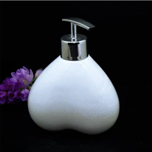 NEWYEARNEW 350ML Ceramic Hand Washing Liquid Bottle Emulsion Soap Dispenser Retro Bottle Bathroom Decoration Accessories