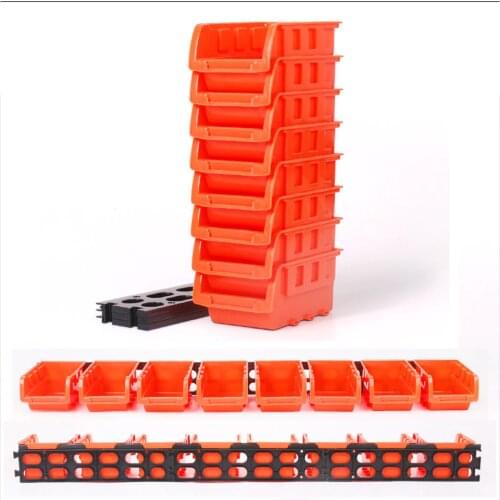 Toolbox ABS Wall-Mounted Storage Box Foldable Tray Hardware Screw Organize Parts Garage Unit Shelves Components Box