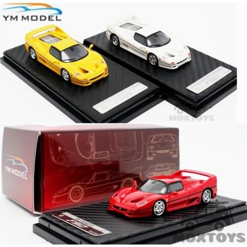 YM Model 1:64 F50 Yellow/white/red Limited Resin Model Car