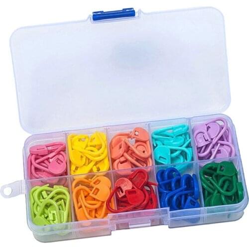 120 Pcs/Set Amazing Knitting Crochet Locking Stitch Needle Clip Markers Holder Tool Plastic EIG88