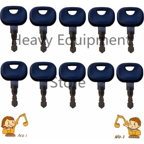 10 Pcs 606 14606 Start Ignition Switch Key For Liebherr John Deere Heavy Equipment Excavator Loader