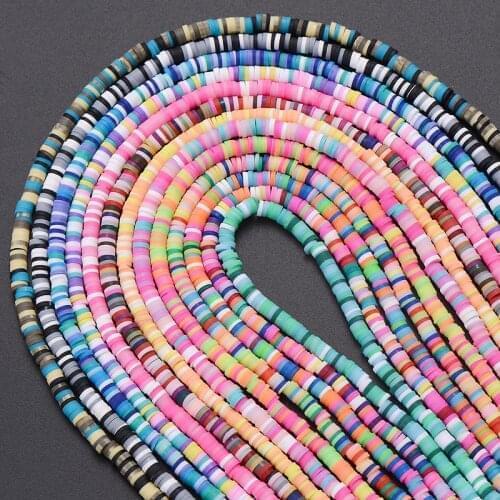 10Pcs/Lot 5mm Clay Beads Flat Round Color Polymer Clay Beads for Girls Bracelet Making Diy Necklace&Bracelet Accessories