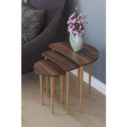 MOON 3 PCS ZİGON AND SERVICE STAND-WALNUT