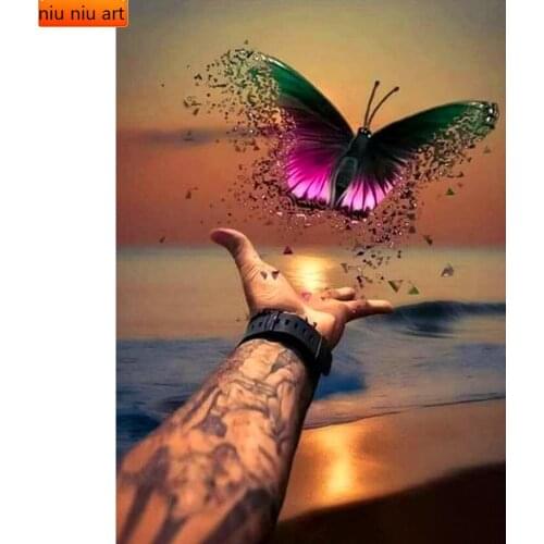 5D Animal Butterfly Hand Diamond Embroidery Full Square Diamond Painting Sell Landscape DIY Mosaic Rhinestone Cross Stitch Decor
