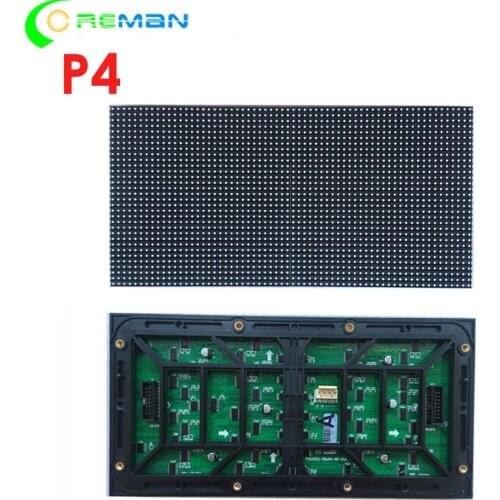 Aliexpress rgb mini led module full color ph4 waterproof outdoor advertising led sign board module p4 64x32 pixel hub75 1/8S