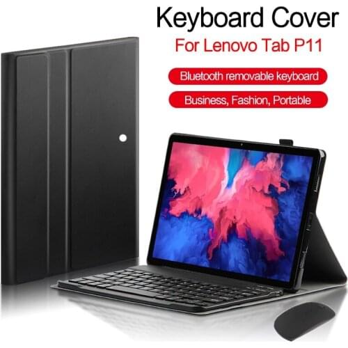 Bluetooth Keyboard Case for Lenovo Tab P11 TB-J606F Tablet Stand Leather Cover for Lenovo Xiaoxin Pad 11 Backlit Keyboard Mouse