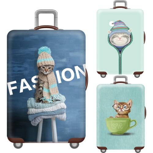Cartoon Luggage Case Cover,Travel Accessories For 18-32 Inch Suitcases,Baggage Trunk Elastic Protective Cover,Trolley Dust Cover