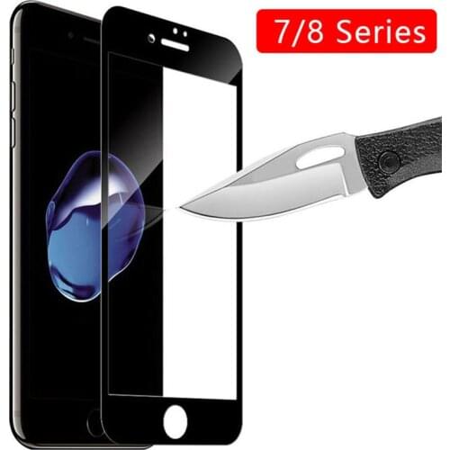 Case On The For Iphone 7 8 Plus 7plus 8plus Full Cover Tempered Glass For Apple Iphone7 Iphone8 I Phone Iphon Screen Protection