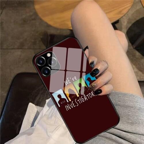 We're Investigators Phone Case Glass Phone Case For iphone 12 11 Pro Max XS XR X 8 7 Plus SE2 Case