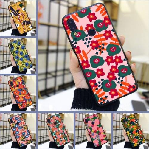 Phone Case For Xiaomi Redmi Note 7 7S PRO Aesthetic Flower Art Floral Silicone Back Cover For Xiaomi Redmi K20 PRO GO 7 7A Y2 Y3