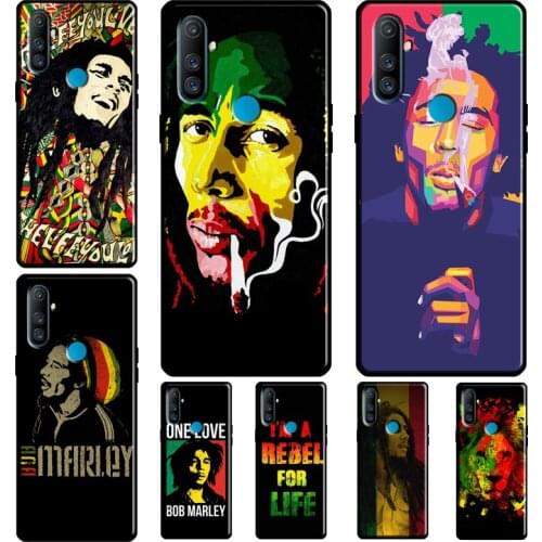 Bob Marley Quotes Rasta Lion Coque For Realme 8 Pro Q3 6 7 Pro C3 C11 C21 GT Neo Case For OnePlus 9 Pro 7 8 7T 8T Nord