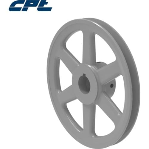 CPT AK154 V Belt sheave, 1 Groove, Bore dia. 3/4", 1", 1-3/16", 1-7/16", Cast Iron, 15.25" OD for A belts, ISO9001