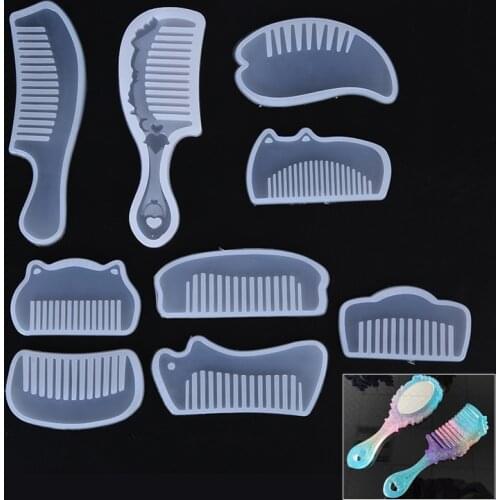 1PCS Comb Mirror Liquid Silicone Mold Jewelry DIY Handcraft Exoxy Resin Molds For Jewelry Tools Making Pedant