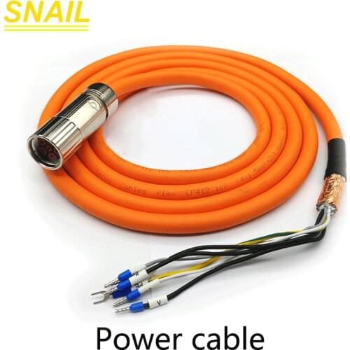 Power cable 6FX5002-5DA01-1AF0 with M23 6 cores for Siemens V90 servo motor