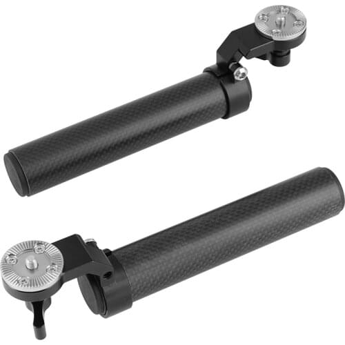 Kayulin Carbon Fiber Handgrip With ARRI Rosette M6 Thumbscrew Connection (A Pair) For DSLR Handle Shoulder Rig