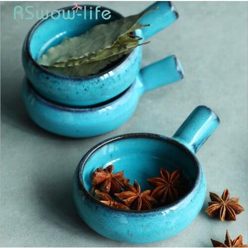 Ceramic Dish Household Items Tableware 3 Inch With Handle Sauce Dishes Soy Sauce Dish Snack Dishes For Kitchen Supplies
