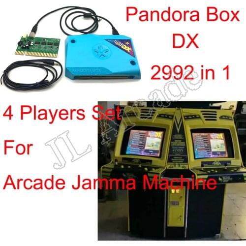 4P Kit Original Arcade Jamma Version Pandora Box DX 2992 In 1 CRT/CGA VGA HDMI Motherboard 4 Players Arcade Game Cabinet Machine