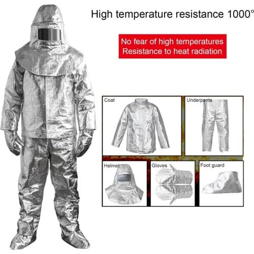 Fire Insulation Suit 1000 Celsius HighTemperature Anti-scalding Radiation Protective Cloth Protective Insulated Fire-proof Suit