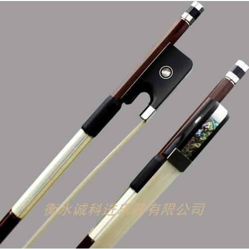 1 Pc Strong Brazilwood 4/4 Cello Bow Siberia AAA White Horsetail Nickel Silver Parts Best Balance