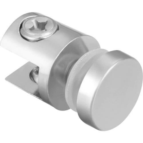 Uxcell 2Pcs Furniture Hardware Adjustable Zinc Alloy Glass Clamp Clip Holder Single-sided Glass Shelf Brackets