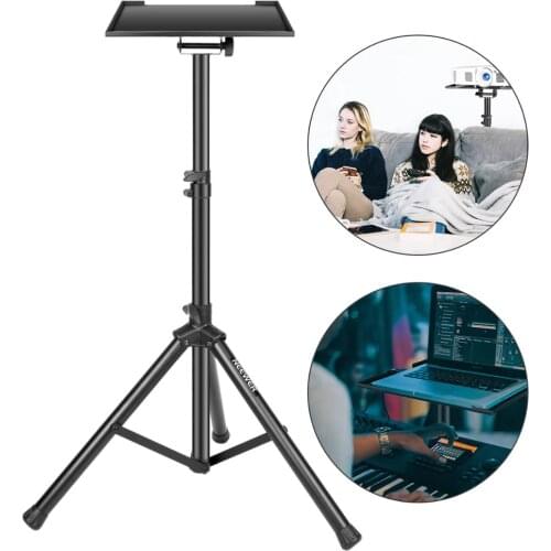 Neewer 37.4"-58.7"/95cm-149cm Adjustable and Collapsible Heavy-Duty Laptop Stand with Solid Tripod Base and Non-slip Rubber Caps