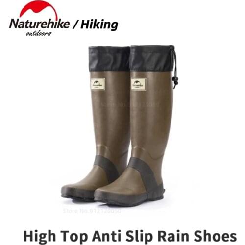 Naturehike Rain Boots Shoes Breathable Unisex Waterproof Wading Shoes Outdoor Camping Water Boots High Tube Rubber Fishing Boots